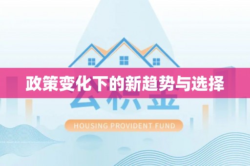 疏附政策变化下的新趋势与选择