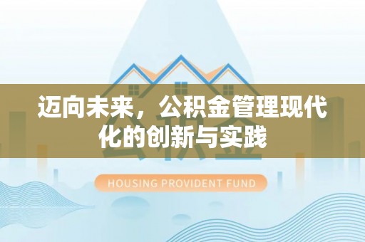疏附迈向未来，公积金管理现代化的创新与实践