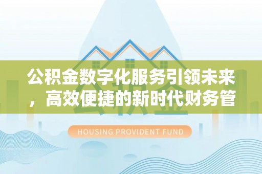疏附公积金数字化服务引领未来，高效便捷的新时代财务管理