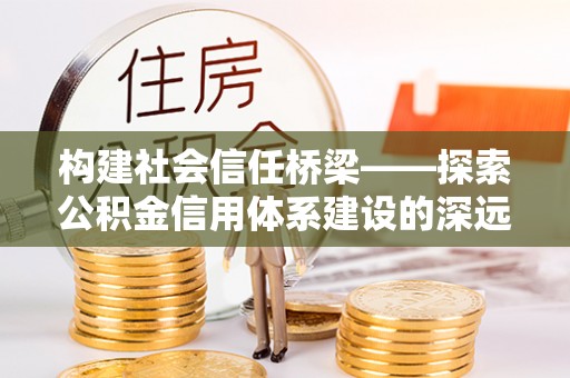 疏附构建社会信任桥梁——探索公积金信用体系建设的深远意义