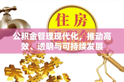 疏附公积金管理现代化，推动高效、透明与可持续发展