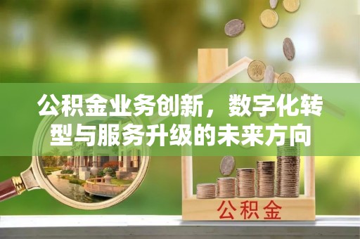 疏附公积金业务创新，数字化转型与服务升级的未来方向