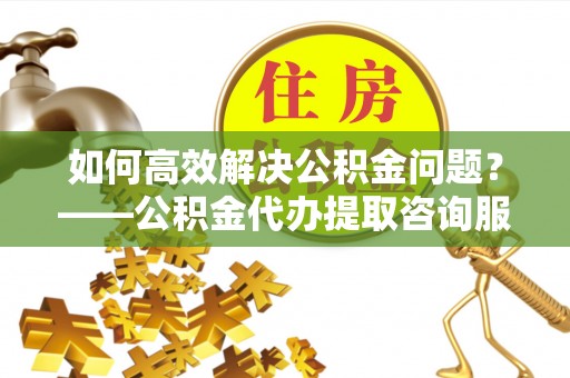疏附如何高效解决公积金问题？——公积金代办提取咨询服务指南