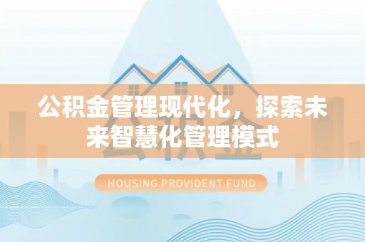 疏附公积金管理现代化，探索未来智慧化管理模式
