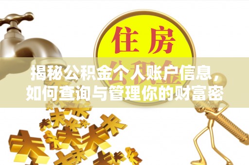 疏附揭秘公积金个人账户信息，如何查询与管理你的财富密码