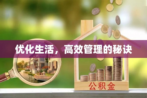疏附优化生活，高效管理的秘诀