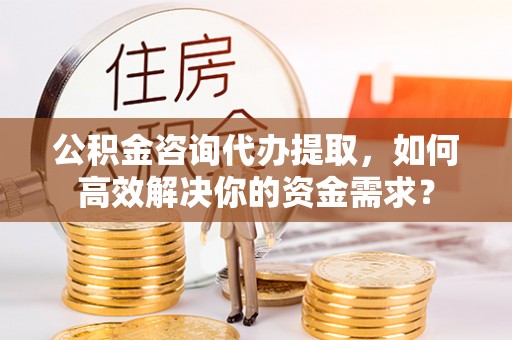 疏附公积金咨询代办提取，如何高效解决你的资金需求？