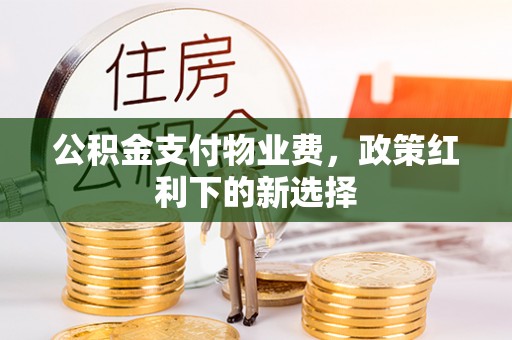 疏附公积金支付物业费，政策红利下的新选择