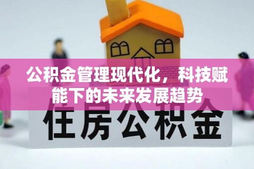 疏附公积金管理现代化，科技赋能下的未来发展趋势