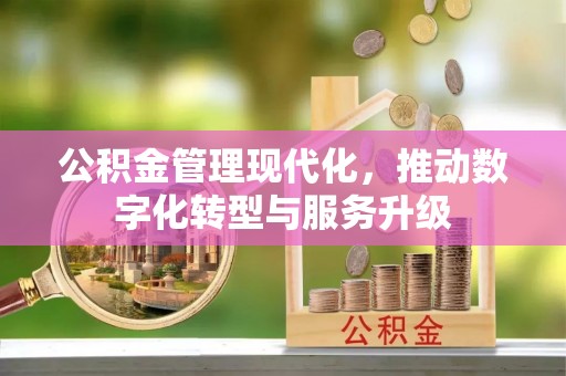 疏附公积金管理现代化，推动数字化转型与服务升级