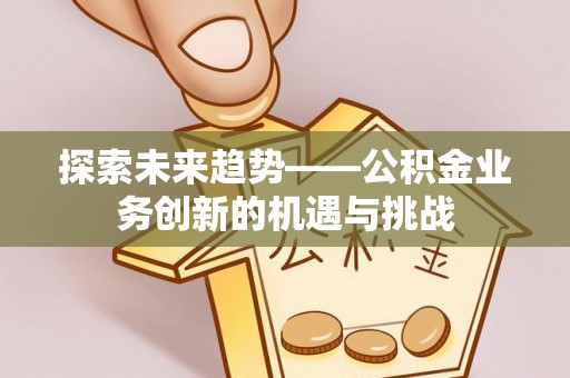 疏附探索未来趋势——公积金业务创新的机遇与挑战