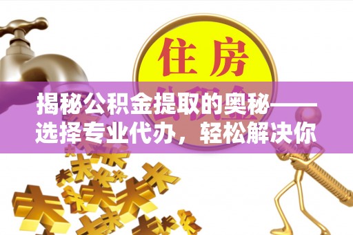 疏附揭秘公积金提取的奥秘——选择专业代办，轻松解决你的难题